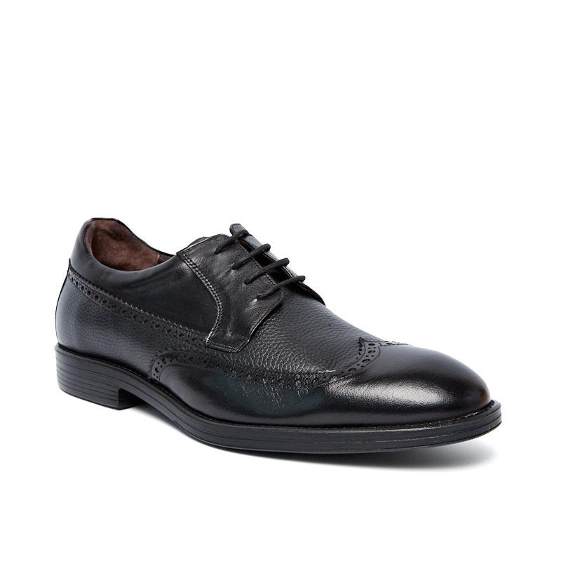 R19207-HE-596-MR-syh Туфли муж.кожа-кожа черный